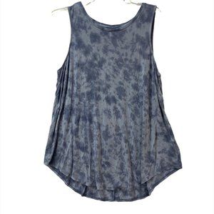 Old Navy Tank Top Woman's Large Blue Tie Die Relaxed Fit Top Blouse.  Soft Rayon